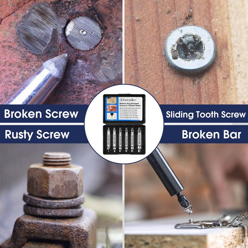 Damaged Screw Extractor Set - Remover for Stripped Screws Nuts