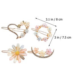 FOMIYES Hair Accessories Set Rhinestone Barrettes for Girls Women Boys and Girls Hairpin Clip Flower Hairpin