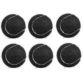 Yuemsh 6Pcs Tennis Balls Wear-Resistant Elastic Balls 66mm Ladies Beginners Practice Tennis Ball,Black