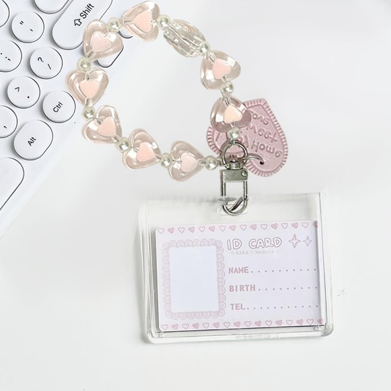 1 Pack Clear Acrylic Card Holder ID Card Holder with