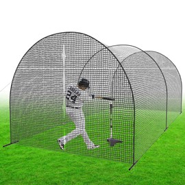RIIFRILY 2025 Upgraded Baseball Batting Cages with Frame and Net for Backyard 20FTX12FTX8FT, Baseball Training Equipment Netting with PE Net