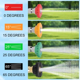 Podoy Pressure Washer Sprayer Nozzle Tip 1/4" Quick Connect,Pressure Washer Tips,Black 65 Degree Pressure Washer Nozzle for 2500 Psi 3000 Psi & 4000 Psi Pressure Washer Accessories