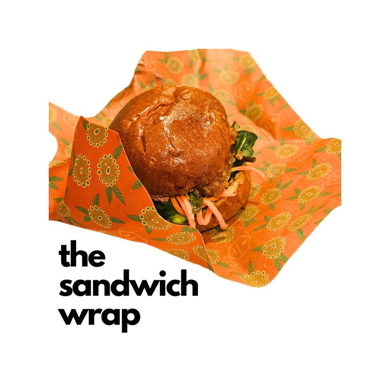 Honeybee Beeswax Sandwich Wrap (34cm x 35cm), Eucalyptus
