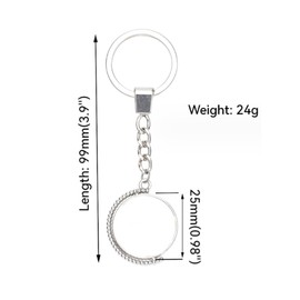 vmcoatdu Guatemala Flag Double Sided Rotation Key Chain Keyring Gift Men Women Stainless Steel Glass Keychain (Guatemala)