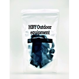 HBY Outdoor Equipment Tactical Rubber Bands by HBY Outdoor equipment | Heavy Duty | UV Resistant | Used by US Rangers | Multiple Survival Applications | 20 PCS,Black