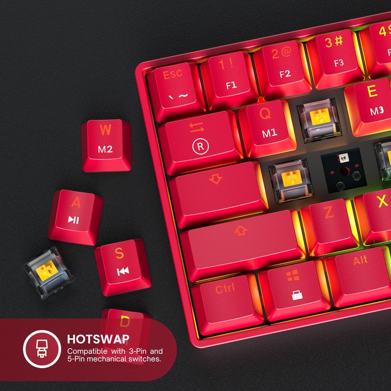 HK GAMING GK61 60% v3 | Hotswap Mechanical Gaming Keyboard