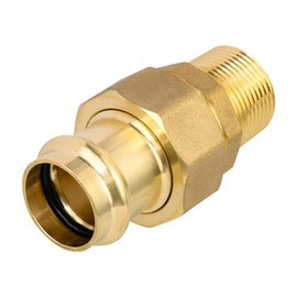 (Pack of 1) EFIELD 1-1/2 in. Press x 1-1/2 in. Male NPT Union Adapter, Brass Press Fittings,(PRESS248)