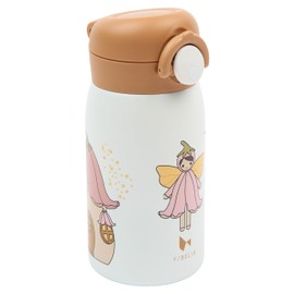 Fabelab Children's Drinking Bottle, 320 ml, Children's Drinking Bottles, Fairy, Stainless Steel, BPA-Free, School Leak-Proof, Water Bottle