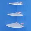 Headerbs 3 Layers White Floating Corner Shelf Wall Mounted Storage