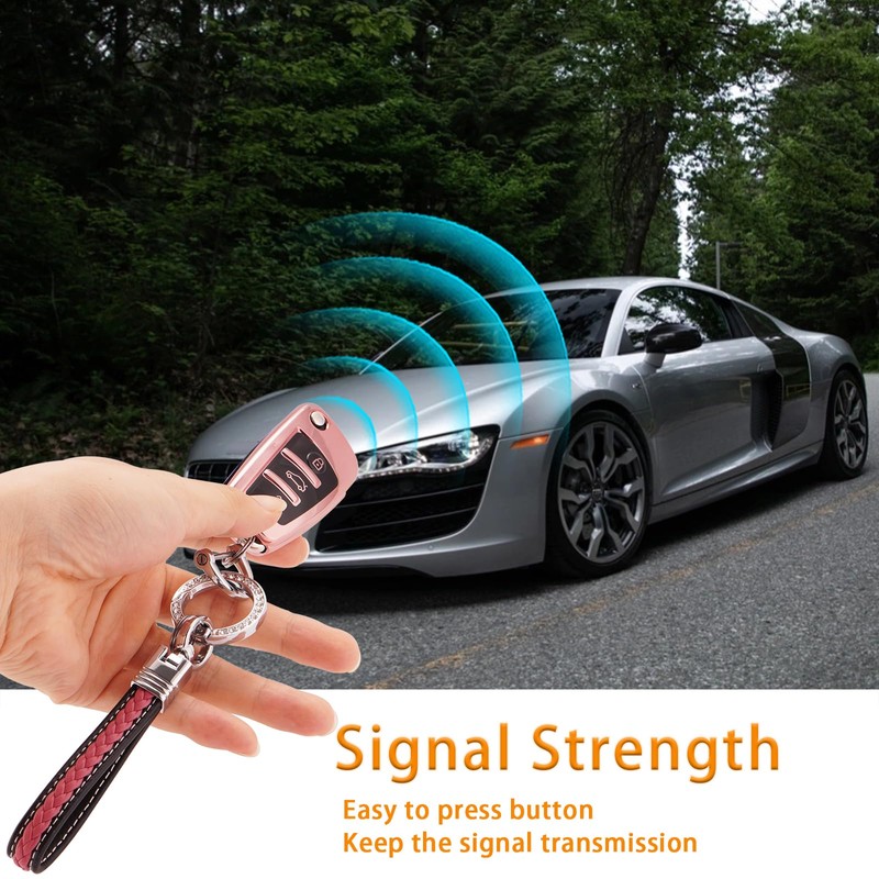 Koaudb Car Key Case Cover Fits, Rose Gold