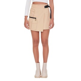 Forever 21 Women's Cargo Mini Skirt, Khaki/Black