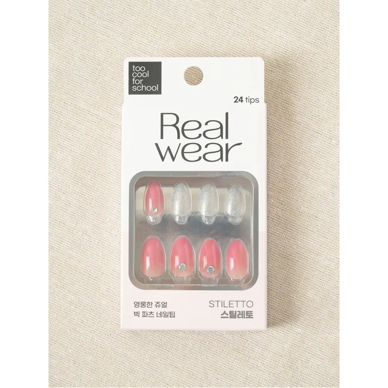 DAISO Too Cool For School Real Wear Nail Tips Stiletto