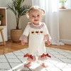 Santikisler Newborn Baby Girl Outfit Farm Cow Long Sleeve Romper