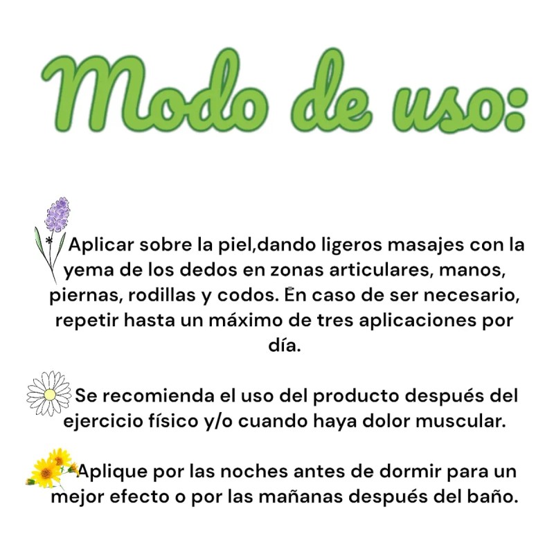 Balsamo Para Masaje Efecto Caliente Arnica Manzanilla Mentol
