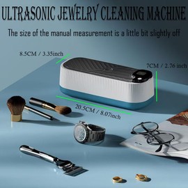 Ultrasonic Jewelry Cleaning Machine,One-button Operation Professional Sonic Cleaning Machine,Portable Jewelry Cleaning Machine,Used For Glasses,Jewelry,Rings,Silverware,Necklaces,Earrings,Watches