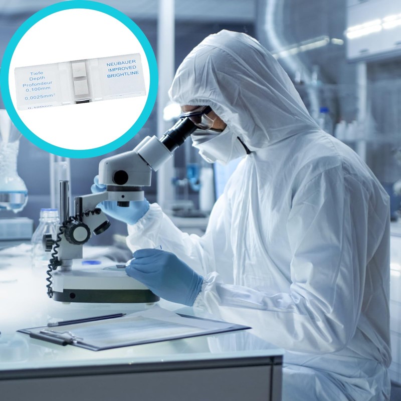 Estresen Cell Counting Chamber Neubauer Improved Hemocytometer with 1 Counter,