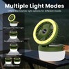 Solar Camping Fan Rechargeable Camping Light, Folding Portable Solar Outdoor