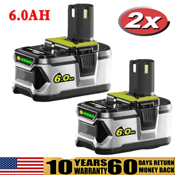 Unbranded 2PACK For RYOBI 18V High Capacity Battery 6.0Ah Lithium