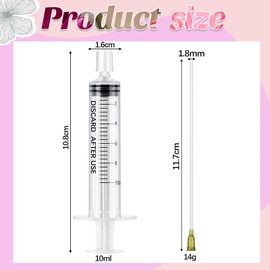 Geiserailie 6 Packs Perfume Syringe Extractor Decanter Kit with Soft Plastic Tube Small Syringes for Liquid Clear Perfume Refill Tools Kit for Refillable Liquid Dispensing and Measuring(10ml)