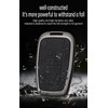 SANRILY Metal Leather 4 Button Key Fob Cover Fit for