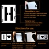 YEAJON 10 Inch Letter Stencils Symbol Numbers Craft Stencils, 42