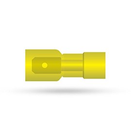 db Link YIQDM250N Pre-Insulated Male Quick Disconnects (Nylon Yellow)