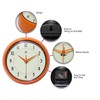 Infinity Instruments Orange Retro 9.5-Inch Metal Wall Clock