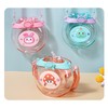 Donut Shaped Water Bottle Kids Cute Cartoon Plastic Portable Straw