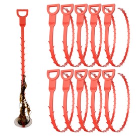 10pcs Drain Cleaner Spiral Sticks, 25 in Ergonomic Handle Pipe Cleaning Screws Sticks, Effective for Manual Removal of Hair and Deposits in Bathroom Kitchen For Bath Tub, Toilet, Kitchen Sink, Sewer