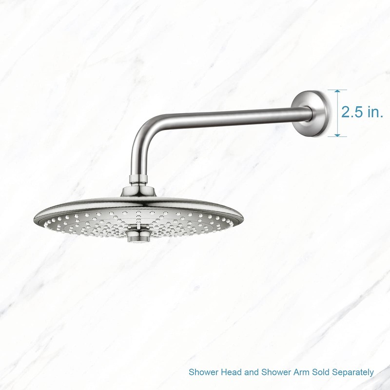 OFFO Shower Arm Flange Brushed Nickel 2.5 Inches in Outer