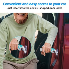 BRILAYY Car Handle Assist for Elderly Car Door Handle: Car Grab Handles - Standing Mobility Safety Tip to Help Get Out - Car Support Handle Portable Bar for Elderly & Seniors & Handicap - 2Pack