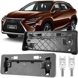 Jogscay License Plate Bracket Accessories for Lexus RX350 2016 2017 2018 2019, RX450h 2016 2017 2018 2019, RX350L 2018 2019, Front Bumper License Plate Holder Replacement Frame Black Mount