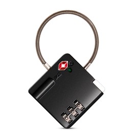 YAVINCOL TSA Lock, 3 Digit Adjustable Dial Padlock, PIN Code, Wire Lock, For International Travel, TSA Key Lock, Dial Lock, TSA Number Lock, Small, Travel Lock, Suitcase, Luggage, Black 2