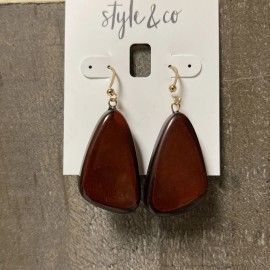 Style & Co Red Resin Drop Earrings