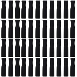 44Pcs Reusable Straws Tips, Silicone Straw Tips, Black Food Grade Straws Tips Covers Only Fit for 1/4 Inch Wide(6MM Out diameter) Stainless Steel Straws by Accmor