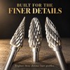 10-Piece Double-Cut Tungsten Carbide Rotary Burr Set for Grinding &