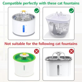 Cat Water Fountain Filter Replacement - BOODIDI,4 Pack Replacement Filters and 4 Pack Replacement Pre-Filters Sponge for 2.4L/81oz Pet Fountain Small Dog Water Dispenser,Five-Stage Filtration System