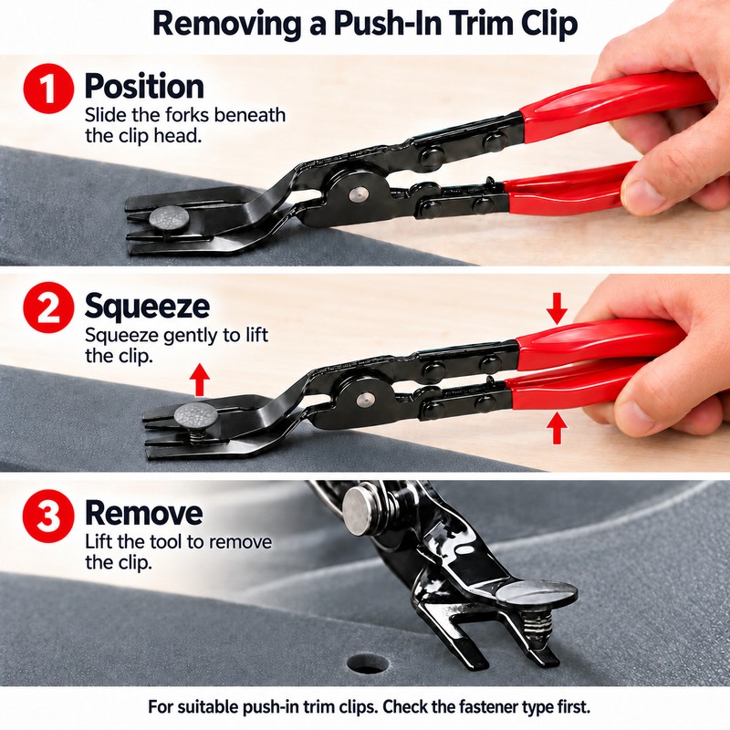 Fastener Remover Car Trim Rivet Removal Pry Tool Repair Kit