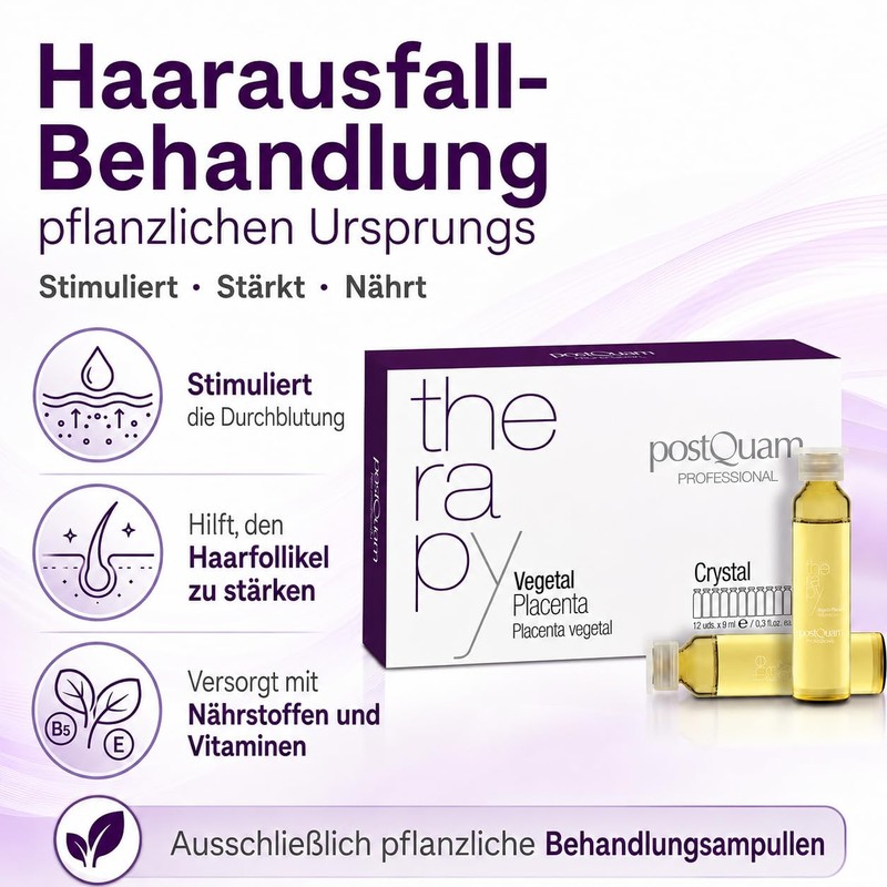 PostQuam Hair ampoules with plant placenta - intensive care for