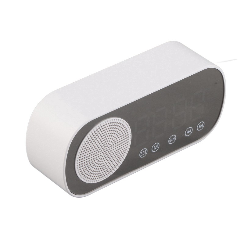 Digital Alarm Clock HIFI FM Radio Rechargeable Bluetooth 5.0 Speaker