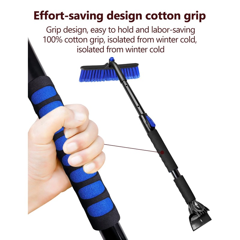 Auccutro 44'' Snow Brush Ice Scraper for Car Windshield Window,