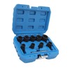 10PCS Twist Impact Socket with 8mm Straight Rod 3/8in Drive