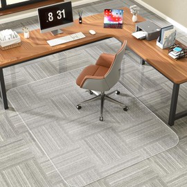 MESHDO Office Chair Mat for Carpet, 48" X 60" X 0.09" Desk Chair Mat for Carpet Floors, Clear and Thick Rolling Computer Chair Mats with Non-Slip Studded for Home and Office Low Pile Carpets