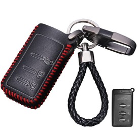 LETINGFAR Key Case, Smart Key Case for Subaru, Key Cover, Genuine Leather, Special Design for Subaru 3J Subaru Legacy, Touring Wagon, Outback, Impreza, Exiga, WRX, Legacy, etc, red