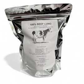 Live Well Dog 100% Beef Lung Treats, 4 oz, High Protein Dog Snacks