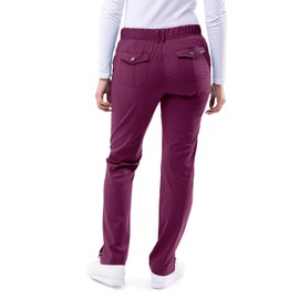 Adar Uniforms Pro Scrubs for Women - Skinny Leg Yoga Pants - P4100 - Wine - M