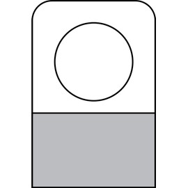 1-1/4" X 7/8" Round Hole Adhesive Hang Tabs 1000/Pack