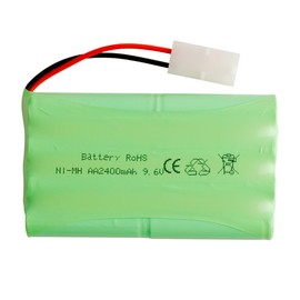 E-YIIVIIL Battery 9.6V 2400mAh AA NiMH Rechargeable Battery Pack with Standard Tamiya Connector Plug for RC Car Truck Tank and Vehicles 9.6V
