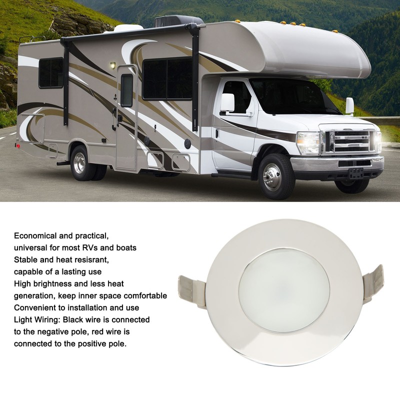 LED Cabin Light 12V‑24V Interior Dome Light Universal Fit for