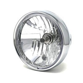 Front Headlight Motorcycle 7.5 Inch 55 W Homologated Chrome for Retro Cafe Racer Project